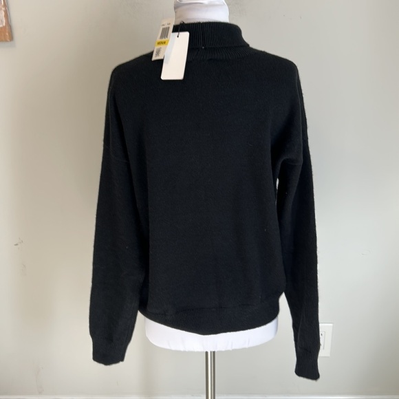 Line & Dot Harper Cut Out Turtleneck Sweater Black - Picture 4 of 8